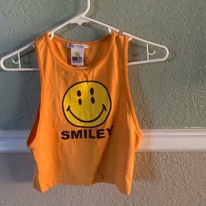 Zara- Smiley Happy Collection Orange Tank